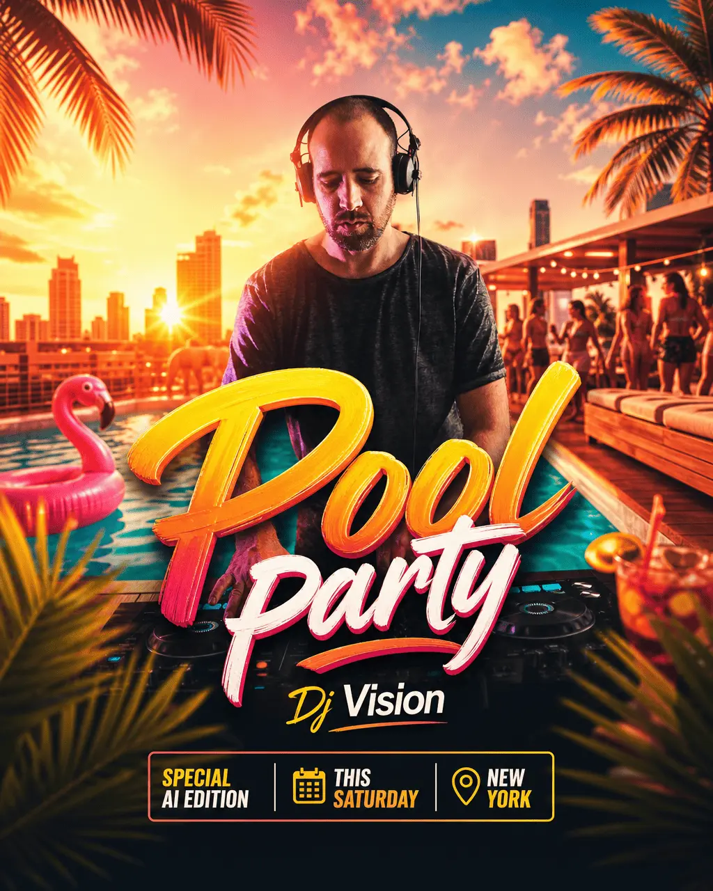 AI-generated DJ banner example